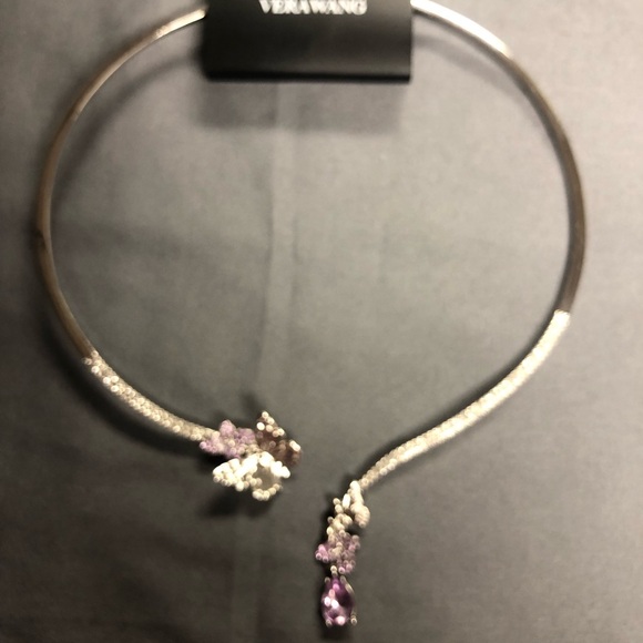 Vera Wang Silver with Stones Butterfly Women's Necklace - Picture 1 of 3